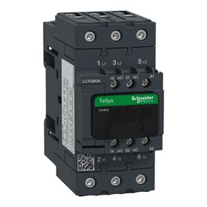 Schneider Electric Magnetic Contactor-LC1D80AM7- 80A (AC3), 3P, lth 125A (AC1) Magnetic Contactor, coil:220V AC