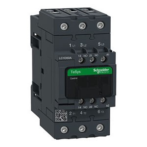 Schneider Electric Magnetic Contactor-LC1D50AM7- 50A (AC3), 3P, lth 80A (AC1) Magnetic Contactor, coil:220V AC