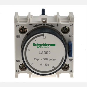 Schneider Electric Contactor Auxiliary And Mechanical Timer-LADR2- 0.1 - 30 s Off delay timer, Neumetic