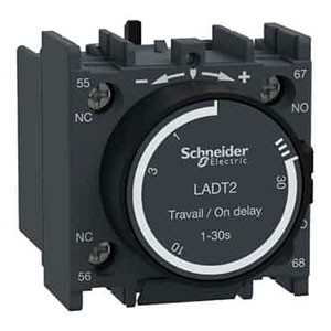 Schneider Electric Contactor Auxiliary And Mechanical Timer-LADT2- 0.1 - 30 s On delay timer, Neumatic