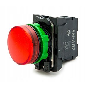 Schneider Electric Indicating Lamp-XB5AVM4- Pilot light, complete, 230-240V, Red
